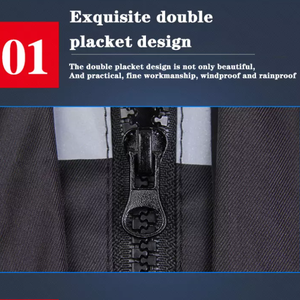 Manteau de pluie à capuche imperméable XL pour homme, veste de sécurité réfléchissante, coupe-vent, imperméable, pantalon de moto avec poches - Product Image 2