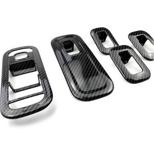 Mercedes-Benz <b>Window</b> Control <b>Panel</b> Trim Carbon Fiber Textured ABS Button Cover For A-Class CLA-Class W177 C118 - Product Image 2