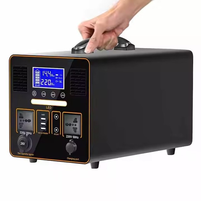 500W 1000W Portable Solar Generator Power Station Lifepo4 Battery MPPT Controller Flashlight for Home Outdoor Camping
