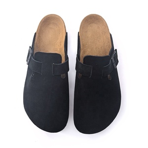 Sandalias de Hombre de Alta Gama, Marca Alemana, Completamente en Cuero, con Suela de Corcho, Aumentan la Altura, para Uso Exterior - Product Image 1