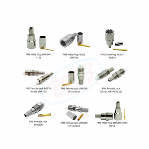 50ohm FME штекер гнездовой разъем для RG58 LMR195 LMR200 LMR240 H-155 H155 RG316 RG174 RG8 LMR400 RF коаксиальный разъем - Product Image 1