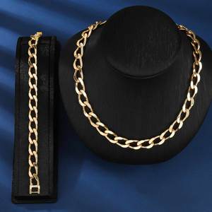 <span class=keywords><strong>Ensemble</strong></span> de Bijoux en Or 10k Véritable 18k 14k 24k Original Laminé, Chaînes, Colliers et Bracelets pour Hommes - Product Image 6