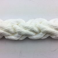 Cordage d'amarrage en polyester tressé blanc à 8 brins, 28-120 mm, utilisé pour les câbles de navire avec emballage en bobine, pour bateaux et applications marines