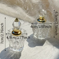 Vente en gros de flacons cylindriques transparents durables, gravés, pour la promotion, mini flacons mignons de 3 ml pour parfum, huile essentielle, cosmétiques, emballage vide en cristal