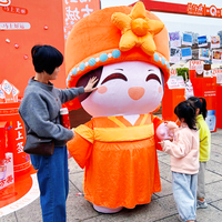 Costume de mascotte gonflable personnalisé, costume de fille gonflable pour défilé, costume gonflable publicitaire pour adultes