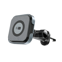 Support de voiture avec chargeur sans fil magnétique à charge rapide 15W, support de téléphone 360° °   Support de fixation pour grille d'aération de voiture pour téléphone et Android