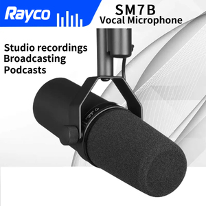 Microfono Dinamico Cardioide Professionale SM7b per Registrazione in Studio, in Metallo e Plastica, per Registrazioni Vocali - Product Image 6