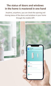 Détecteur d'<span class=keywords><strong>ouverture</strong></span>/fermeture de <span class=keywords><strong>porte</strong></span>/fenêtre intelligent Wi-Fi avec alarme sonore, compatible Alexa, Google Home, Tuya, application Android intelligente pour hôtel - Product Image 5