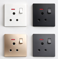 Prise murale à trois broches de haute qualité, d'origine sud-africaine et indienne, avec interrupteur marche/arrêt pour prises électriques, décoration d'hôtel et de maison
