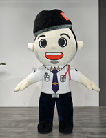 Funtoys Costume de mascotte de policier gonflable Gardien de sécurité Personnage de dessin animé Carnaval Déguisement Fête Performance Scène