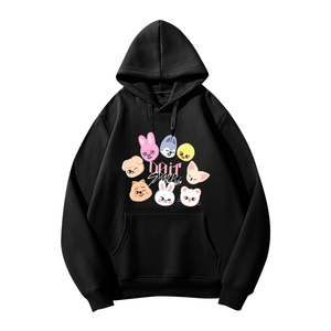 Sweat à capuche en coton brodé décontracté d'hiver avec inscription frontale KPOP Idol Stray Kids DO IT 2026 SKZ STAY en gros - Product Image 1