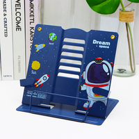 Serre-livres réglables en métal style dessin animé – Support de livre portable et robuste pour l'école, le bureau et la maison