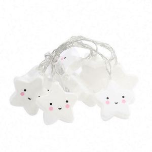 Creative nuages blancs sourire nuages étoile guirlande lumineuse chambre d'enfant tente décoration batterie nuages suspendus lumières - Product Image 5