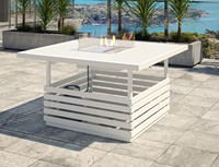 Nouveau design de mobilier d'extérieur, ensemble de canapés d'angle en aluminium avec table de foyer, ensemble de conversation pour le patio, canapé de salon de jardin