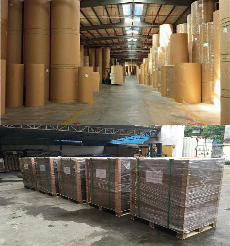 China Hot sales factory supply 30g to 450g Brown Kraft Paper Rolls