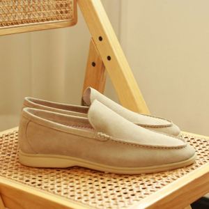 Chaussures habillées en daim pour hommes, à lacets, bout carré, respirantes, antidérapantes, légères, pour le bureau, la carrière, décontractées et polyvalentes, collection Printemps-Été - Product Image 1