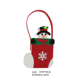 Bolsa de Regalo Navideña Creativa de Fieltro de Poliéster, Bolsa de Dulces No Tejida con Manzana para Decoración de Puertas - Product Image 1