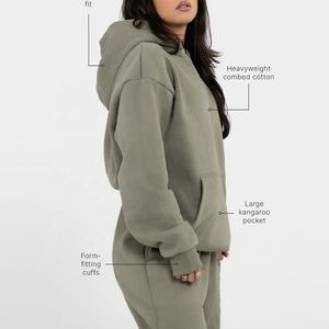 Felpe con Cappuccio Oversize Personalizzate per Donna in Cotone Spesso e Morbido con Tasca a Marsupio - Product Image 4