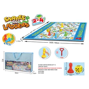Outdoor Waterproof board games Chess Set Checks Ludo Snakes and ladders 6ft chess board plastic 10 inch tall king pawns
