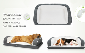 Hochwertige Luxus große recycelte Stoff benutzer definierte Sofa Memory Foam Hunde bett - Product Image 6