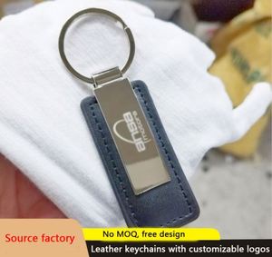 Factory Direct Sale of PU Car Keychains with Gravure Printing <b>Custom</b> Logo High Quality Soft Durable Modern Art Design <b>Key</b> <b>Rings</b> - Product Image 6
