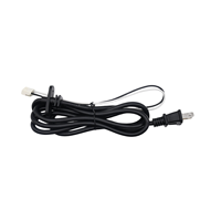 Cable de Alimentación IEC C13 de 2 Pines Estándar Japonés, JIS C 8303 con Certificación PSE, H05VV-F, Cable de Repuesto para Monitor de Computadora y TV, Blanco y Negro