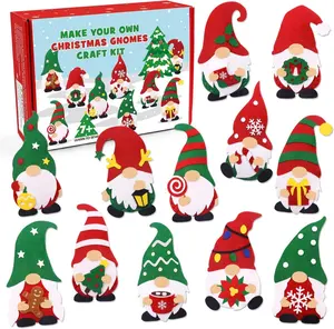 Giáng sinh gnomes cảm thấy nhồi bông trang trí sang trọng trẻ em tự làm may thủ công Kit thiết lập cho giáo dục người mới bắt đầu kỳ nghỉ hoạt động Quà Tặng