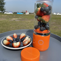 Mini mixeur portable multifonctionnel rechargeable par USB 2000 mAh 370 ml pour jus et smoothies, idéal pour la maison, les voyages et le bureau
