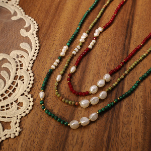 European American Sunflower Pendant Pearl Necklace Bohemian Style Clavicle Chain For Women Party Jewelry - Product Image 2