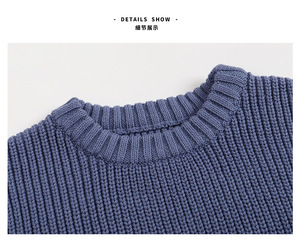 1 pièce, logo personnalisé, RTS, automne, vêtements pour bébés et tout-petits, couleur unie, garçons, filles, vêtements à manches longues, pull en coton tricoté - Product Image 3