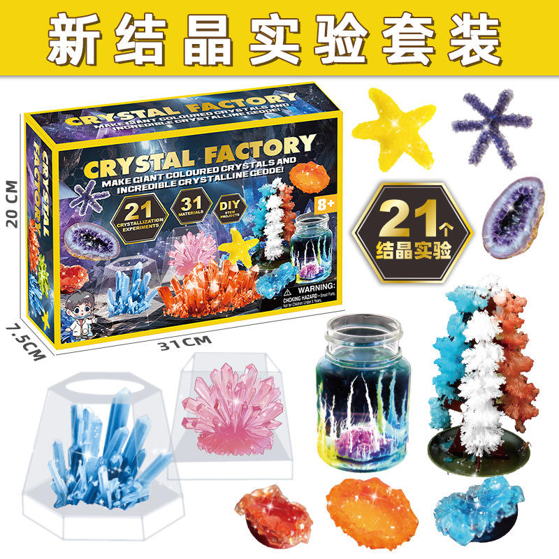 Kit d'expériences chimiques - 21 nouveaux ensembles de cristallisation