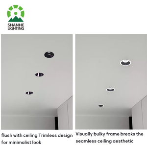 <span class=keywords><strong>Spot</strong></span> encastré au <span class=keywords><strong>plafond</strong></span> réglable Shanhe Modern IP65 étanche 7W 12W Cob Gold Trimless LED Downlight - Product Image 2