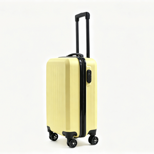 Valise rigide moderne de 20 pouces couleur bonbon avec roulettes, en PP, avec serrure à combinaison et poignée télescopique pour les voyages en avion - Product Image 3