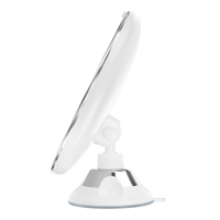 Miroir cosmétique rond à LED grossissant 10x, miroir de coiffeuse mural, ventouse, alimentation par piles AAA/USB-C pour salle de bain