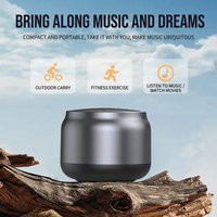 Enceinte portable Bluetooth 5.0 en plastique, son HIFI, subwoofer 5W, micro intégré, compatible APP, batterie rechargeable, 5 heures d'autonomie
