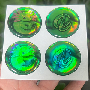 Etiquetas Adhesivas Personalizadas con Cúpula de Epoxi Transparente 3D, Etiquetas Holográficas Resistentes al Agua con Adhesivo Fuerte para Empaquetado - Product Image 2