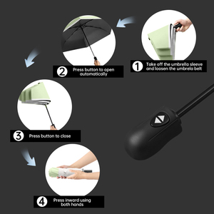 Sombrilla <span class=keywords><strong>de</strong></span> Viaje Portátil <span class=keywords><strong>de</strong></span> Alta Calidad, Moderna, Totalmente Automática, con Protección UV, Personalizable con Logotipo, Ultraligera, <span class=keywords><strong>de</strong></span> 90 cm, <span class=keywords><strong>para</strong></span> Lluvia - Product Image 2