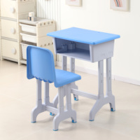 Ensemble de chaise et de bureau d'école réglable en hauteur, écologique et durable - Table d'étude ergonomique en plastique, garantie 1 an pour la salle de classe, en vrac