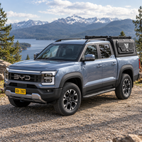 Auvent en aluminium sans perçage pour BYD Shark 6 Dual Cab Overland Hardtop avec 3 portes à ailes de mouette verrouillables