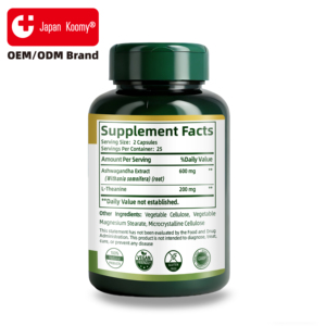 Complément Herbal Personnalisé pour l'Humeur et la Concentration Mentale - Fabricant d'Ashwagandha pour la Relaxation et l'Humeur - 50 Capsules pour l'Humeur et la Concentration Mentale - Product Image 5