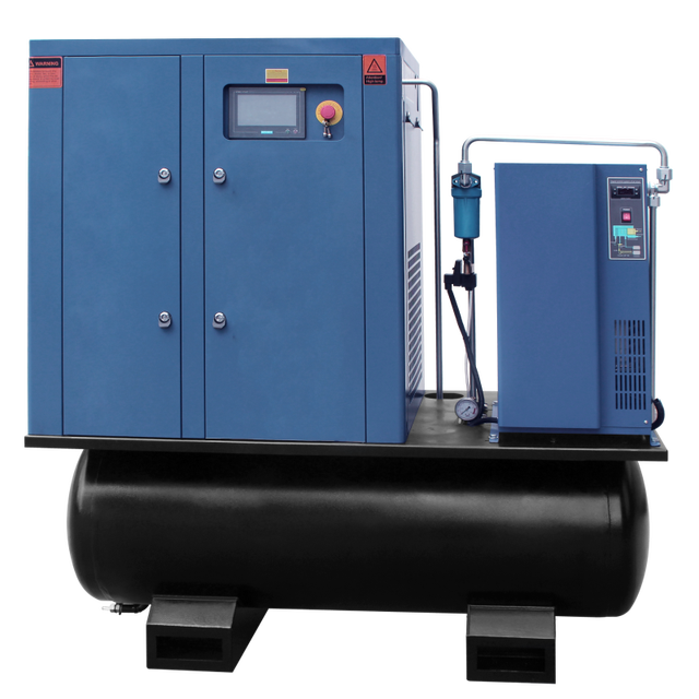 Factory Hot Sell Screw Air Compressor 37kw 50hp 8ar Single Stage PM Variable Speed Air End Air Cooled Stationary Lubricated