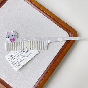 Nuevo Modelo de Peine Creativo con Forma de Tulipán, Sofisticado Peine de Acetato con Diseño de Animales y Vegetales, 16 cm, Dulce y Casual - Product Image 5