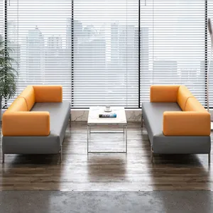 Commerciële Meubelen Algemeen Gebruik Synthetische Lederen Kantoor Sofa Set 1 + 2 + 3 Zits Bank Voor Kantoor Gebruik