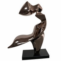 Sculpture en acier inoxydable poli sur mesure, forme d'aile en S, service OEM, taille personnalisée, statue artistique, projet de hall d'hôtel