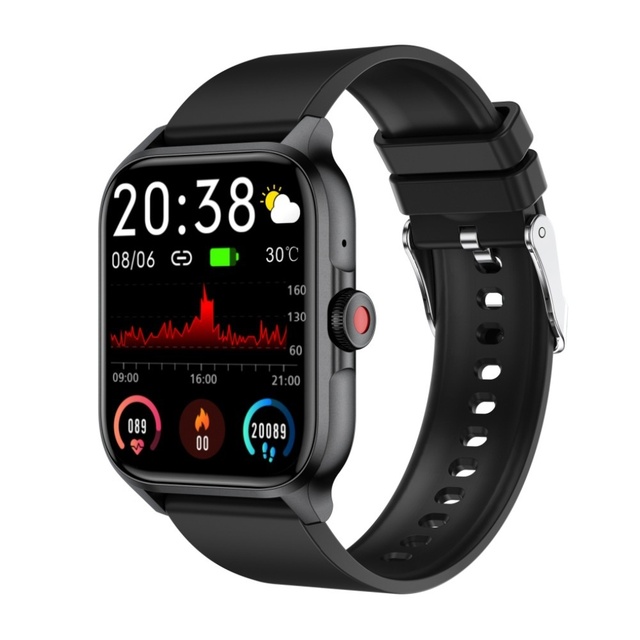 Hot QX15 Square Silicone Smart Watch Multi-function Sports Heart Rate IP68 Waterproof Touch Screen BT Phone Music