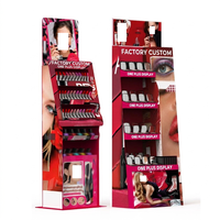 Support de présentation en papier portable personnalisé pour la vente au détail, pour parfums, cosmétiques, cils, rouge à lèvres, vernis à ongles, soins de la peau