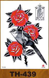 <span class=keywords><strong>Beaux</strong></span> <span class=keywords><strong>tatouages</strong></span> temporaires pour <span class=keywords><strong>les</strong></span> bras et <span class=keywords><strong>les</strong></span> jambes, fleurs de rose, art corporel, <span class=keywords><strong>tatouages</strong></span> temporaires imperméables, autocollants non toxiques, couleur CMJN, design personnalisable - Product Image 5