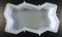 Moule de pavage Renfa personnalisable pour blocs auto-emboîtables, allées de jardin, pavés de rivière, en plastique et caoutchouc, blanc, moulé par injection