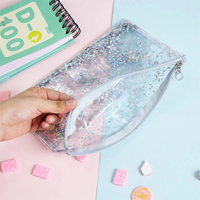 Nouvelle trousse de maquillage en PVC à paillettes de style avec fermeture à glissière Sacs cosmétiques de voyage de grande capacité Marque privée
