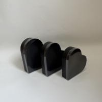 Couvercle en PVC en forme de cœur, couvercle transparent, ensemble de 3 boîtes, boîte cadeau pour fleurs, boîte souvenir, boîte d'anniversaire, boîte à bonbons